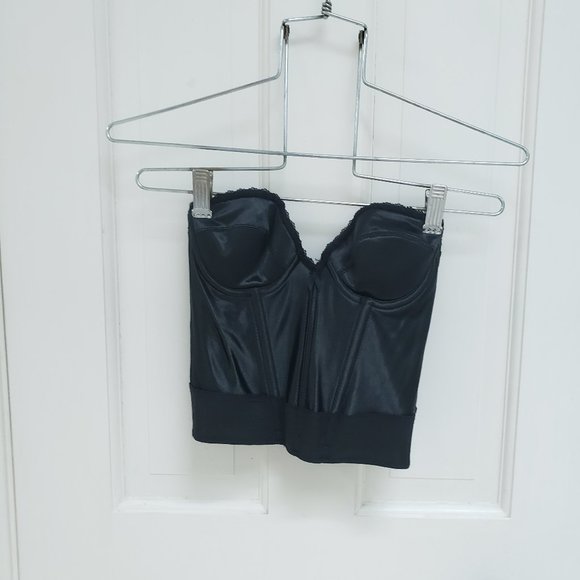 Victoria’s Secret 34A Black Strapless Corset Plunging Back Bustier - Picture 1 of 9